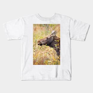 Moose profile, Algonquin Park, Canada Kids T-Shirt